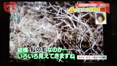 テレビ取材-汚れ拡大