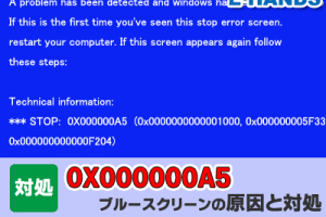 0X000000A5原因と対処